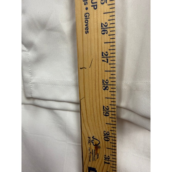 Adidas Golf‎ Polo Shirt Mens Medium Blue White Striped Aeroready Collared - Picture 6 of 7